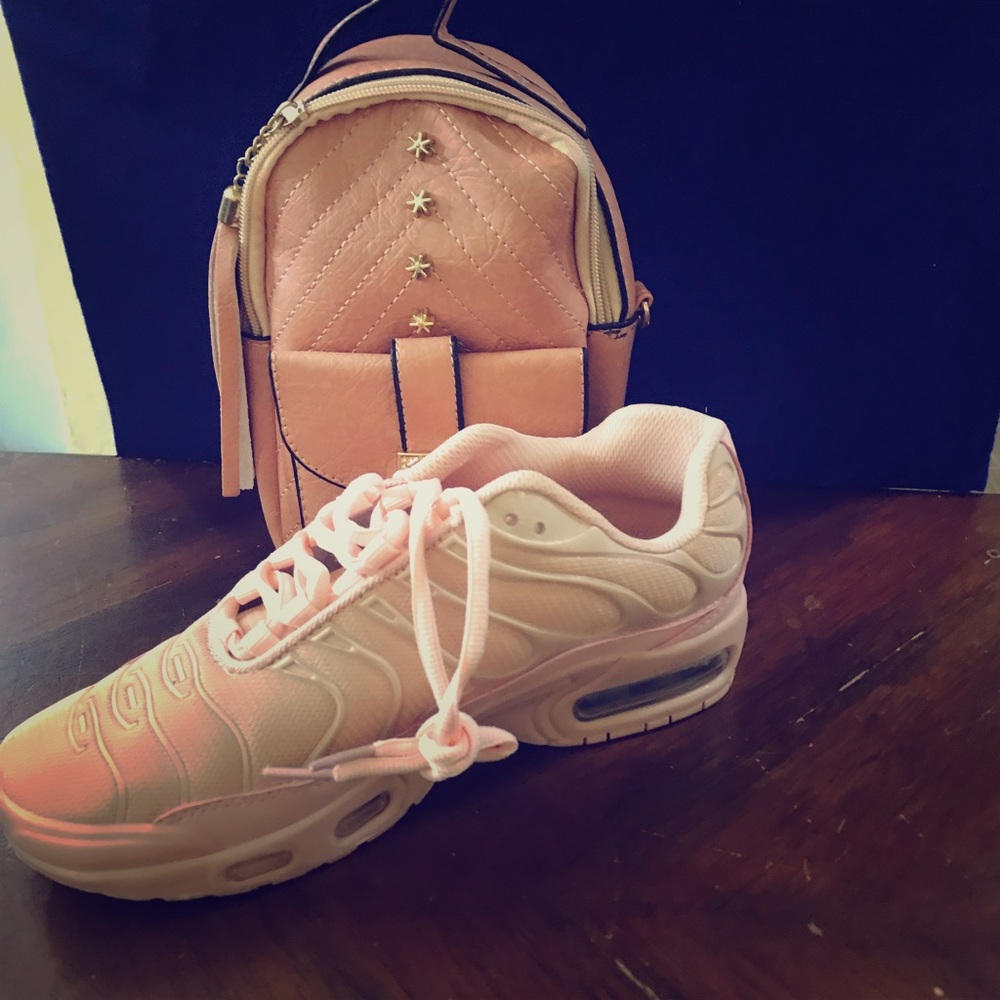 Sneakers and back pack